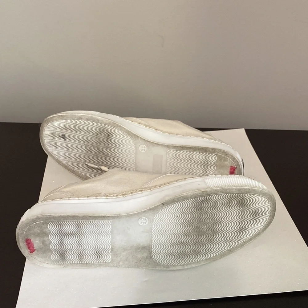 Kate Spade New York Boat Party Espadrille Sneakers Cream Canvas Sz 6.5
